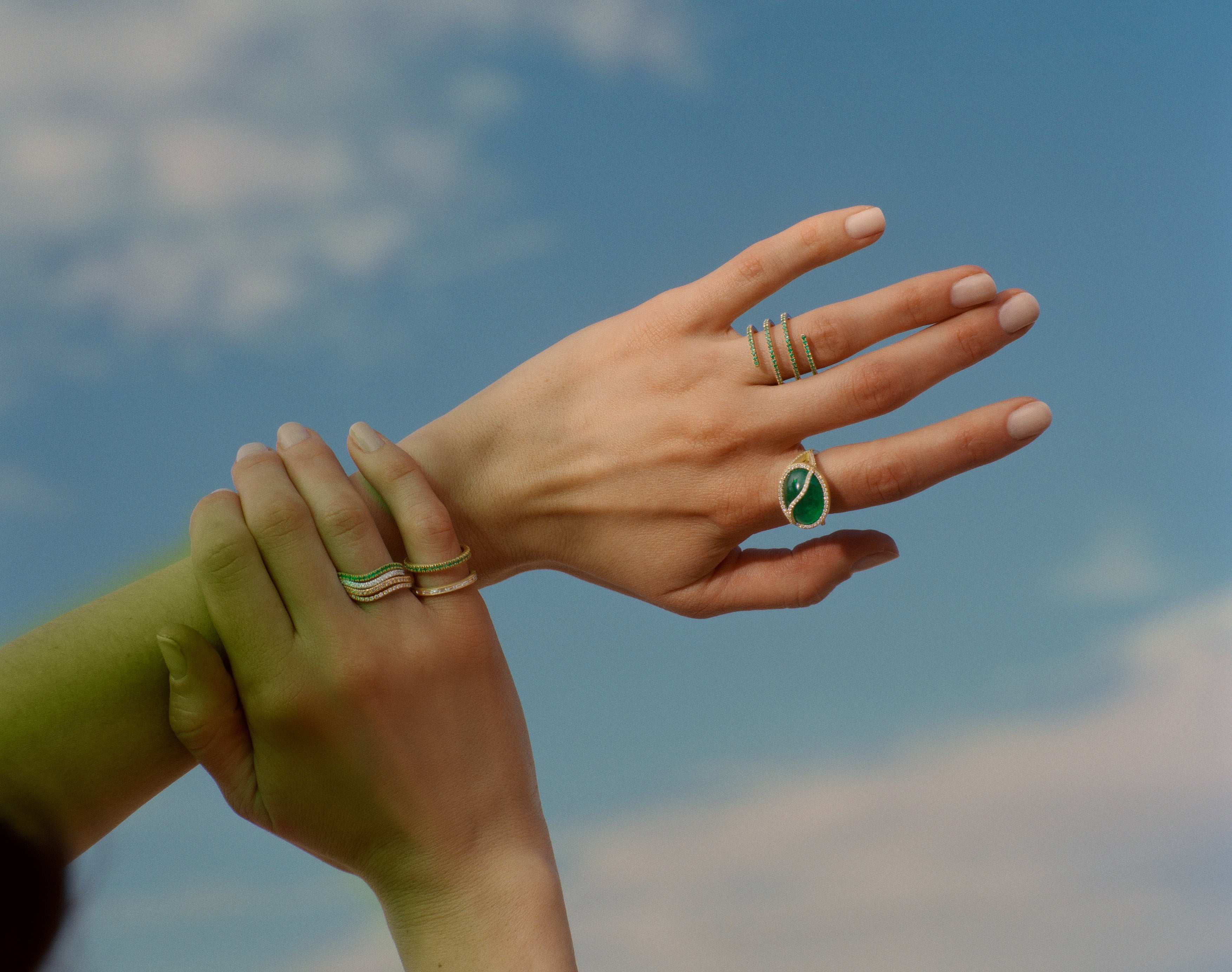 Emerald Pinky Ring - Ray Griffiths Fine Jewelry