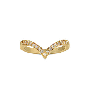 Diamond Chevron Stack Ring