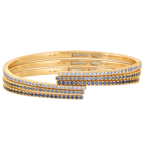 Blue Sapphire Hinge Bangles