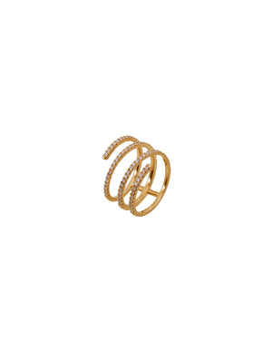 Diamond Coil Ring