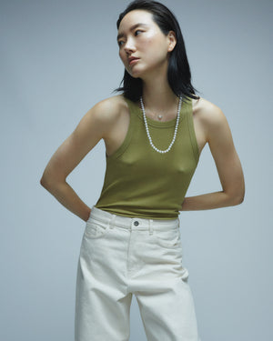 Petite Pearl Pendant with Emerald Beads