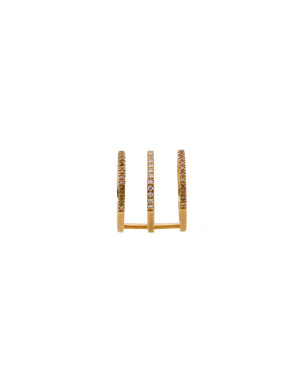 Diamond Triple Bar Ring
